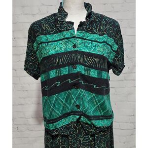 Vtg Fritzi California shirt and skirt set